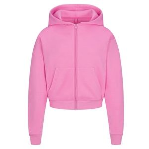 Skims cotton fleece zip up hoodie